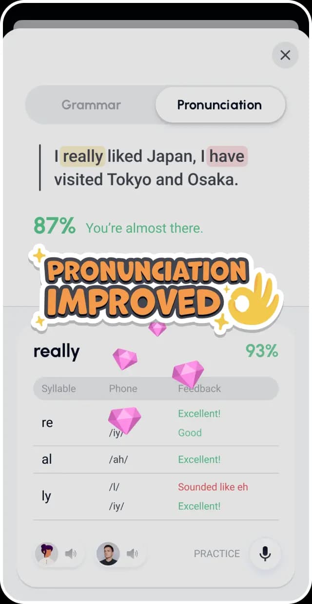 Practice pronunciation